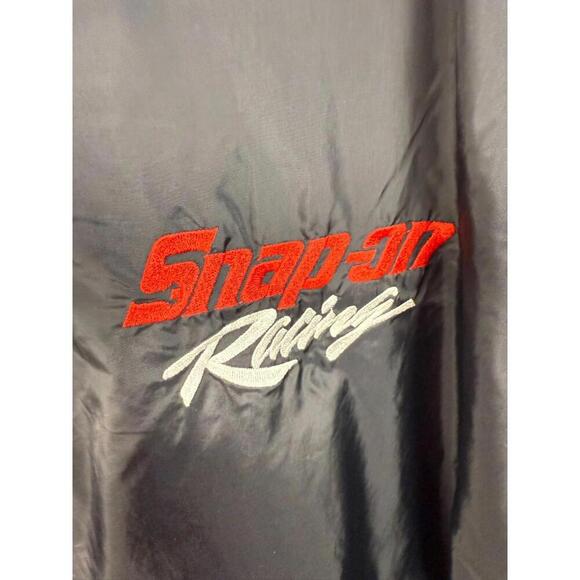 VTG Snap On Tools Racing Pullover Jacket Windbreaker Mens Size XXL Black V-Neck - Picture 2 of 8